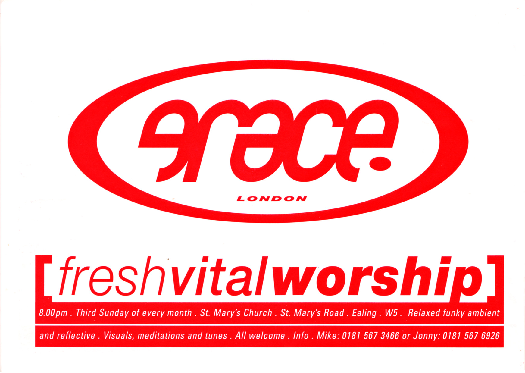 Grace 1996 April-July flyer front