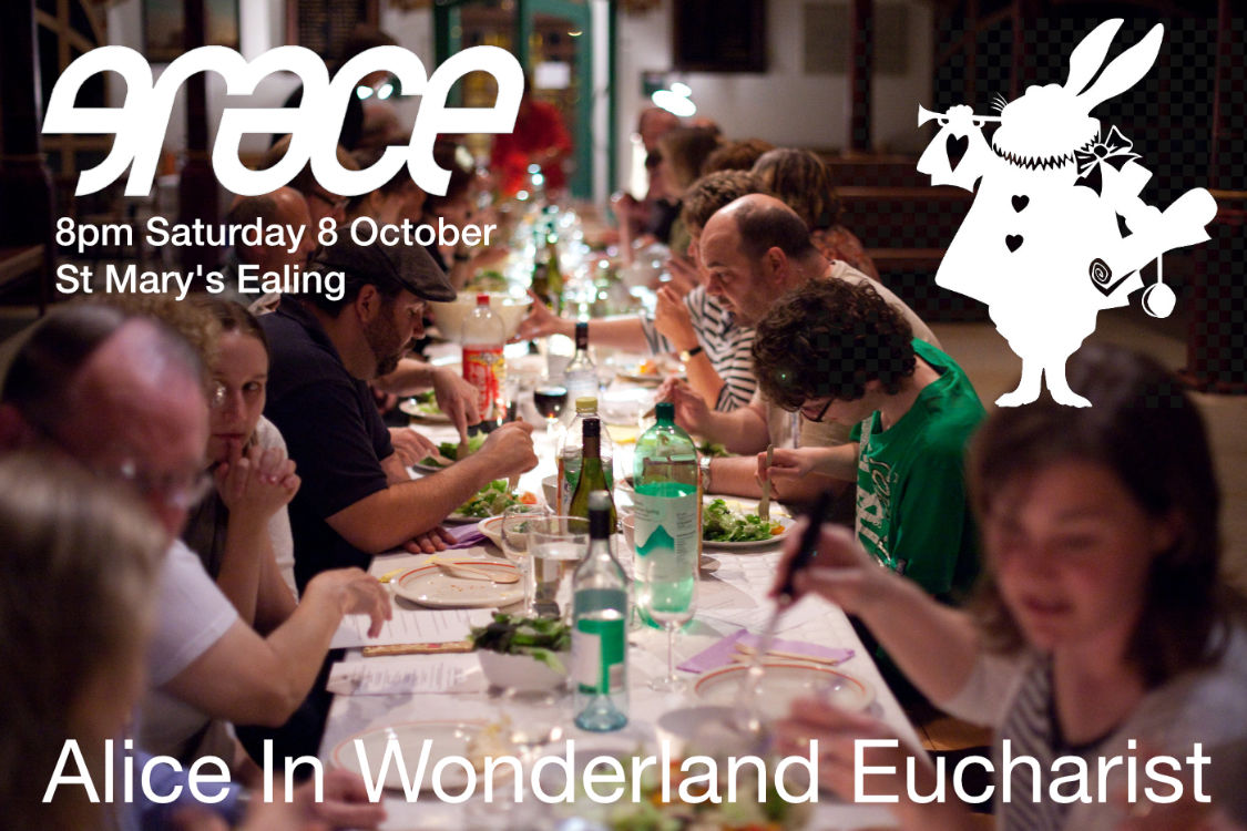Grace October 2022 Alice In Wonderland Eucharist flyer