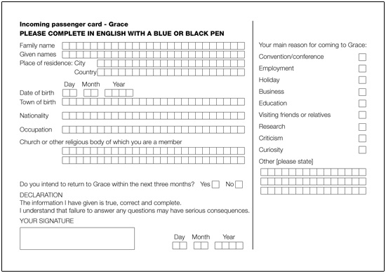 landing card front